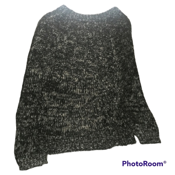 Promesa soft sweater loosely knit see thru crewneck black grey white mul… - Picture 11 of 13